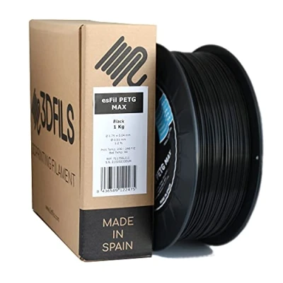 Abbildung von 3DFILS PETG Filament schwarz für 3D Drucker (1,75 mm / 1 kg, schwarz)