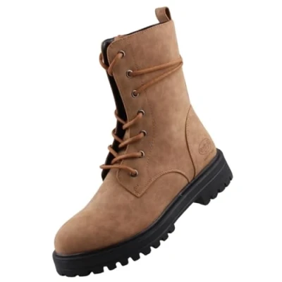 Abbildung von Dockers by Gerli Schnürstiefelette cognac, Damen, Größe: 37, Cognac Schuhe