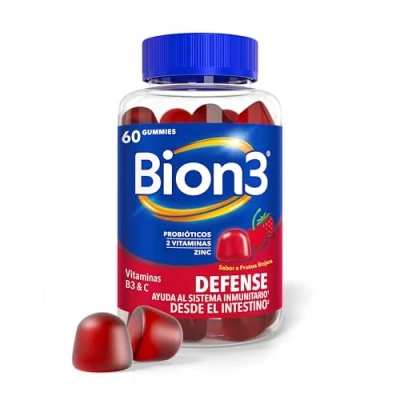 Abbildung von Bion3 Defense Gummies Nahrungsergänzungsmittel mit Probiotika für körperliche und geistige Energie, 60 Gummie, 1 2 Monate Verwendung (60, Defense)