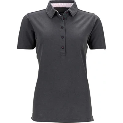 Abbildung von James &amp; Nicholson Damen Ladies&#039; Polo Poloshirt, Grau (Graphite/White Red), 42 (Herstellergröße: XXL)