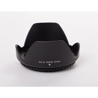 Abbildung von vhbw Gegenlichtblende für 67mm Objektiv kompatibel mit Canon, Olympus, Panasonic, Sony, Nikon, Ricoh, Sigma, Samsung Fuji Streulichtblende, Schwarz, Kunststoff, tulpenförmig