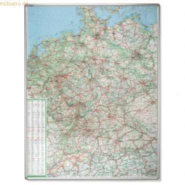 Abbildung von Franken Landkartentafel magnethaftende Tafel,1:750.000 100x140 cm
