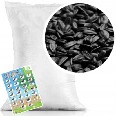 Abbildung von ARPON Schwarze Sonnenblumenkerne Futter für Wildvögel Ganzjähriges Vogelfutter Energieriches Winterfutter Vögel Made in EU