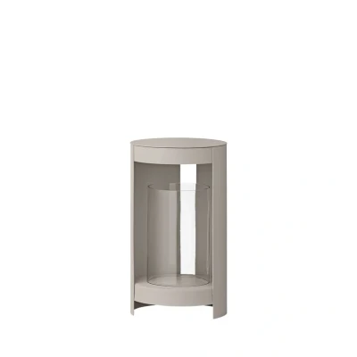 Abbildung von AYTM Laterne Ora, graubraun, Höhe 28,2 cm, Glas, Aluminium