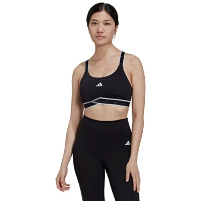 Abbildung von adidas Performance Sportbh mit mittlerer Stützkraft, Damen, Größe: XSxA C, Black