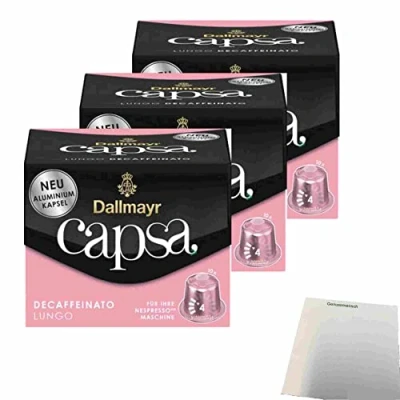 Abbildung von Dallmayr Capsa Lungo Decaffeinato 3er Pack (3x56g Packung) + usy Block