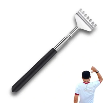 Abbildung von Rückenkratzer, Schwarz von 20 cm Bis 68 Ausziehbar, Hochwertiger Edelstahl Kratzhand Back Scratcher, Rückenkratzer Gegen Juckreiz