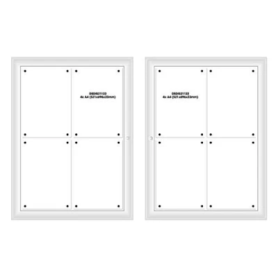 Abbildung von KaufDeinSchild 4xA4 (521x696x23mm) Schaukasten Salvador Innen und Außenbereich abschließbar Infokasten