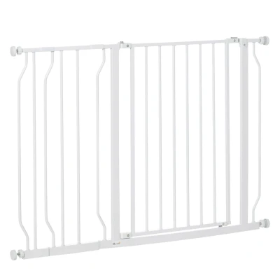 Abbildung von Hunde Türschutzgitter Treppenschutzgitter, 75 115 cm Türgitter Weiß