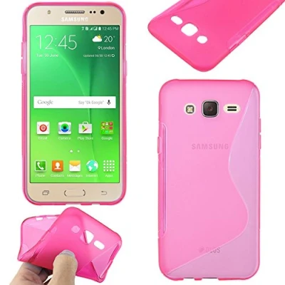 Abbildung von ebestStar kompatibel mit Samsung Galaxy J5 Hülle SM J500F (2015) Flex Silikongel Handyhülle, Klar TPU Schutzhülle, S line, Pink