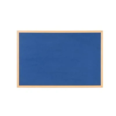 Abbildung von Bi Office fb0743239 Earth It Filztafel mit Executive Holzrahmen Eiche, 900 x 600, Blau