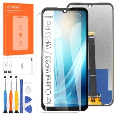 Abbildung von Arbilato LCD Display für Oukitel WP33 / Pro Ersatz Touchscreen Digitalisierer Glas Panel Montage Reparaturset