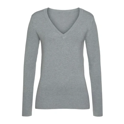 Abbildung von Lascana Strickpullover, Damen, Größe: 32/34, Grau meliert