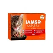 Abbildung von Iams Delights Sea Collection In Gelee Multipack Katzenfutter Fis...