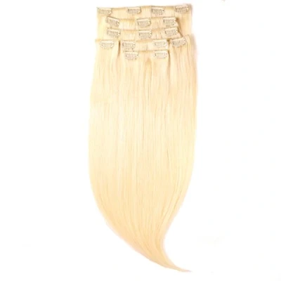 Abbildung von hair2heart Clip in Extensions aus Echthaar, 60cm, glatt Farbe 99j burgundy