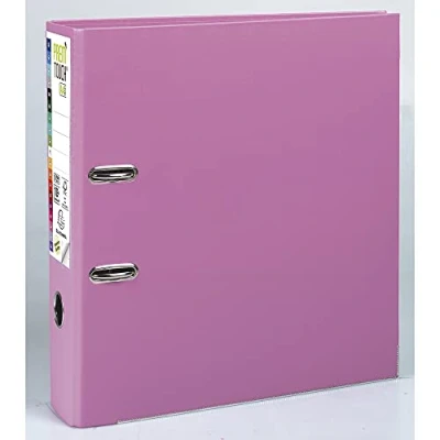 Abbildung von Exacompta 53355E Premium PP Ordner Prem&#039;Touch. 8 cm breit DIN A4 Kunststoffbezug außen Papierbezug innen Rückenschild austauschbar Ringordner Aktenordner Briefordner Plastikordner rosa