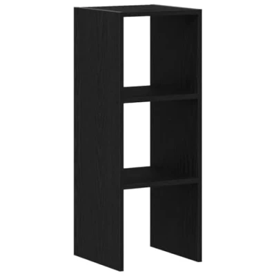 Abbildung von vidaXL Bücherregal Stapelbar Schwarz Eichen Optik 30x30x80 cm