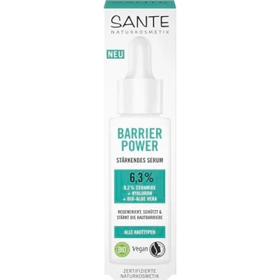 Abbildung von SANTE Naturkosmetik Barrier Power Stärkendes Serum, regenerierender Feuchtigkeitsspender mit Ceramiden, Hyaluron &amp; Bio Aloe Vera, für eine gestärkte Hautbarriere, 30ml