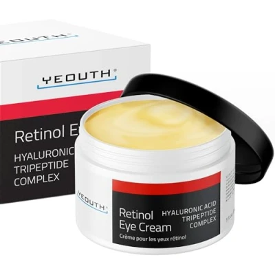 Abbildung von YEOUTH Retinol Augencreme mit Hyaluronsäure, Eye Cream für die Augenpartie Gegen Dunkle Augenringe und Schwellungen, Under Cream, Augenpflege Damen Männer 30ml