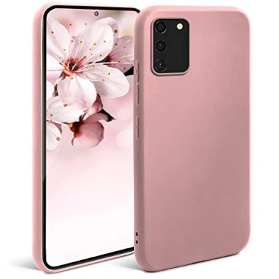 Abbildung von Moozy Minimalist Series Silikon Hülle für Samsung S10 Lite, Rose Beige Mattes Finish, Dünne, Weiche TPU Handyhülle Schutzhülle