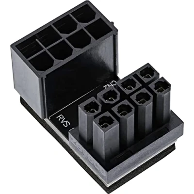 Abbildung von InLine® Stromadapter intern, 180 ATX 8pol Stecker/Buchse (gedreht), für Desktop Grafikkarte