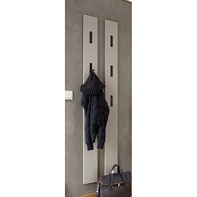 Abbildung von Lomadox Garderobenpaneel UTRERA 01, mit Klapphaken in Kaschmir, B/H/T: ca. 15/170/3 cm