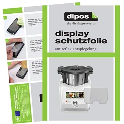 Abbildung von dipos I 2X Schutzfolie matt kompatibel mit Monsieur Cuisine Connect Folie Displayschutzfolie