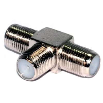 Abbildung von F Stecker T Kreuzung Kabelverteiler Y Adapter Für Connecting Himmel Digitale Erdgebundene &amp; SAT TV