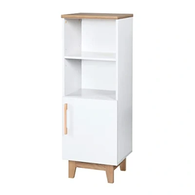 Abbildung von roba Standregal &#039;Finn&#039;, weiß, Holzregal für Baby /Kinderzimmer, Soft Close Technik, Baby/Kindermöbel