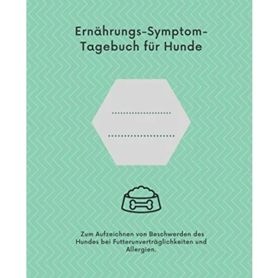 Abbildung von Ernährungs Symptom Tagebuch für Hunde: Ernährungstagebuch Hunde zum Aufzeichnen von Magen Darm Beschwerden bei Futterunverträglichkeiten und Allergien
