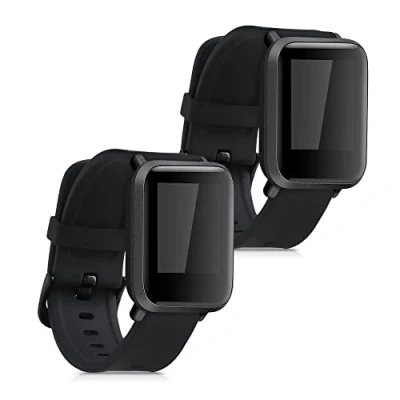Abbildung von kwmobile 2X Sportarmband kompatibel mit Huami Amazfit Bip S/Bip S Lite Armband Fitnesstracker Band Set aus TPU Silikon