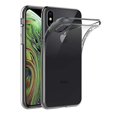 Abbildung von AICEK iPhone XS/iPhone X Hülle, Transparent Silikon Schutzhülle für XS Case Clear Durchsichtige TPU Bumper Handyhülle (5,8 Zoll)