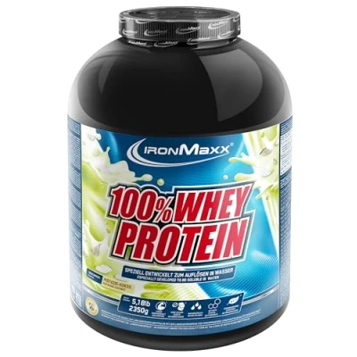 Abbildung von 100% Whey Protein Pulver 900g Milk Chocolate Leckerer High Shake, 37g Eiweiß pro Portion, Power Drink für intensives Muskel Training, Mit BCAAs und EAAs