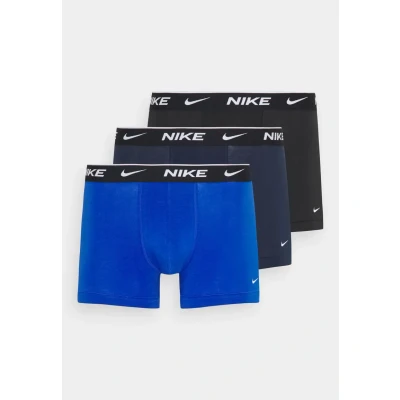 Abbildung von Nike Herren Everyday Cotton Stretch Trunks 3Pk, Obsidian/Game Royal/Black, XS