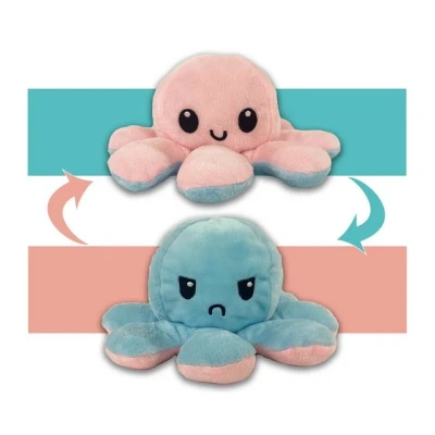 Abbildung von Montegoni Plüschfigur XL Oktopus plüsch zum Wenden, 20x10cm Tintenfisch stimmungs (kuscheltier Octopus kuscheltier)