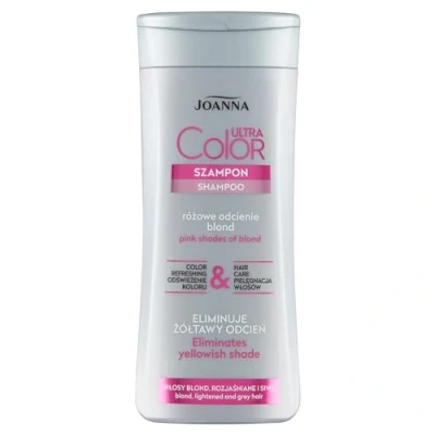 Abbildung von Joanna Ultra Color Shampoo für Rosa Blond Töne Stärkendes Revitalisierendes Haar Neutralisiert gelblichen Farbton 200 ml