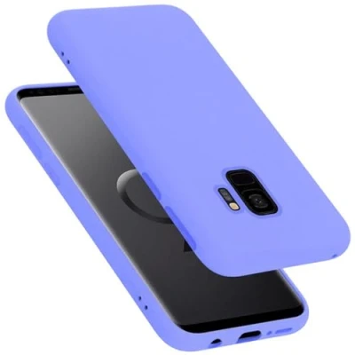 Abbildung von Cadorabo Hülle kompatibel mit Samsung Galaxy S9 Silikon Handyhülle für Case aus flüssigem stoßfeste dünne TPU Schutzhülle Liquid HELL LILA