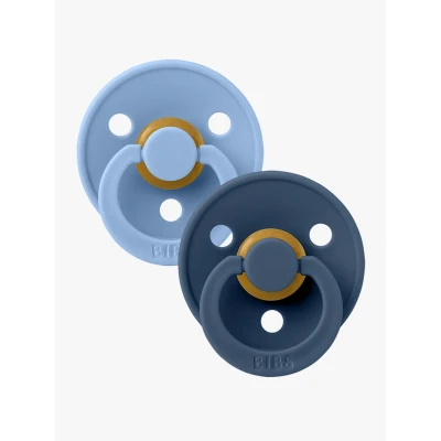 Abbildung von BIBS Schnuller Colour 2er Pack Latex Größe 1, Sky Blue/Steel Blue