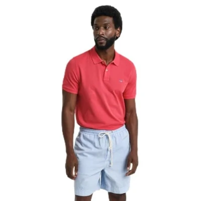 Abbildung von GANT Herren REG Shield SS Pique Polo Polohemd, Watermelon RED, L
