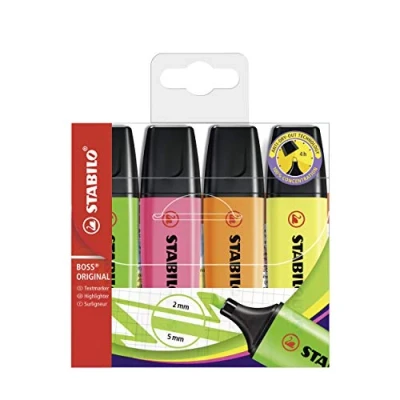 Abbildung von STABILO Marker BOSS® Original, (4 tlg), Textmarker, schnelltrockend