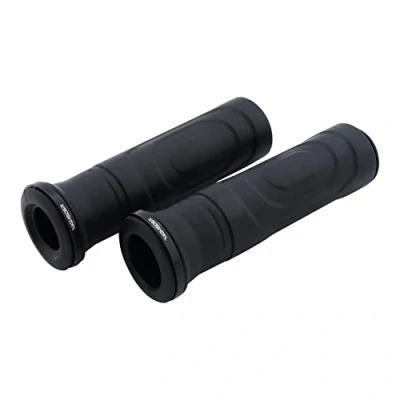 Abbildung von HIGHSIDER Goma RS Motorrad Lenkergriffgummi, Aluring, abnehmbare Endkappen, 7/8 Zoll (2er Pack)