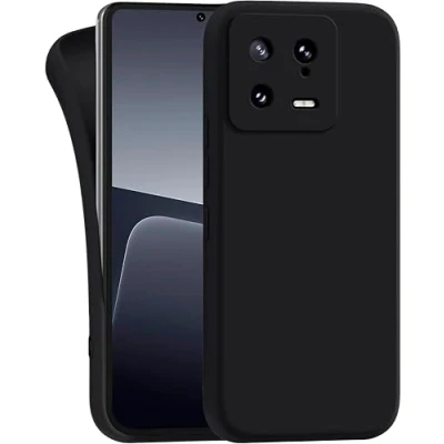 Abbildung von MyGadget Hülle für Xiaomi 13 5G robuste Silikon Schutzhülle TPU Case Slim Silikonhülle Back Cover Kratzfest Handyhülle Matt Schwarz
