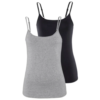 Abbildung von Lascana 2 PACK Top, Damen, Größe: 40/42, Grau meliert