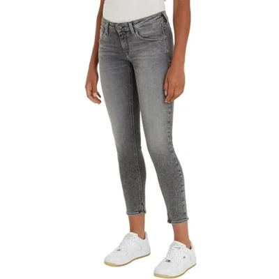 Abbildung von Tommy Jeans Damen Hose Scarlett Skinny Fit, Blau (Denim Black), 24W/28L