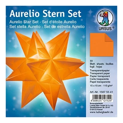 Abbildung von Ludwig Bähr Faltblätter Aurelio Stern Transparentpapier 115g/qm 15x15c