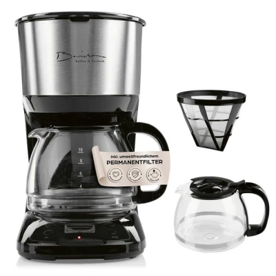 Abbildung von Barista Filterkaffeemaschine Filter Kaffeemaschine 1,25l, 750W schwarz/silber mit LCD Display