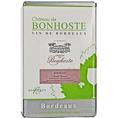 Abbildung von Château de Bonhoste AOC Bordeaux Rouge trockener Rotwein Bag in Box aus Frankreich (1 x 5l)
