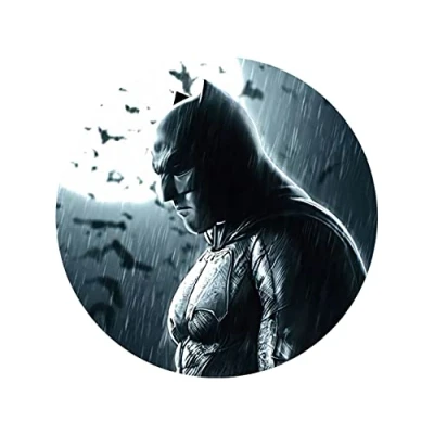 Abbildung von Tortenaufleger Batman, rund 20cm Fondantpapier PREMIUM