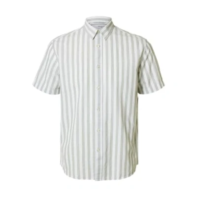 Abbildung von Selected Homme Slhregsun NOOS Hemd, Herren, Größe: Small, Iceberg green stripesstripess
