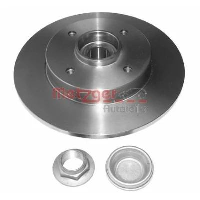 Abbildung von METZGER 6110018 Bremsscheibe Hinterachse 248,6 9 4 108 voll mit integriertem Radlager, magnetischen Sensorring ORIGINAL ERSATZTEIL